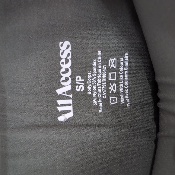 All Access Dark Green High Waisted Stretch Leggings Size Small - Picture 5 of 5